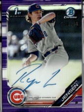 2019 Bowman Draft #CDA-RJ Ryan Jensen Chrome Draft Pick Autographs Refractor Exc