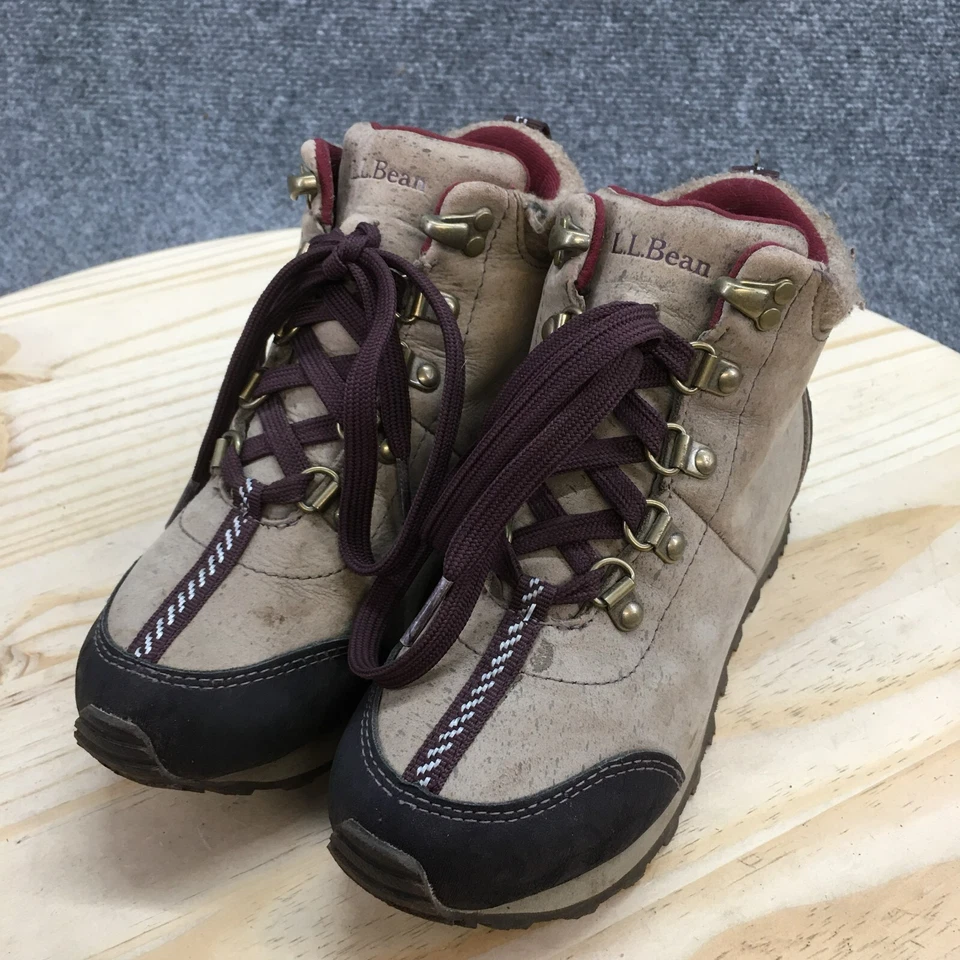 LL Bean Botas de Senderismo Juveniles 2 Tek 2.5 Cuero Marrón Tobillo Punta Redonda 302289 Foto 3 de 4