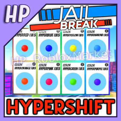 ALL JAILBREAK ITEMS  CLEAN - FASTEST DELIVERY car/color/hyperchrome/texture/rim