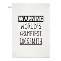 Warnung World's Grumpiest Schlosser Geschirrtuch SpüLlappen Lustiger Witz Best