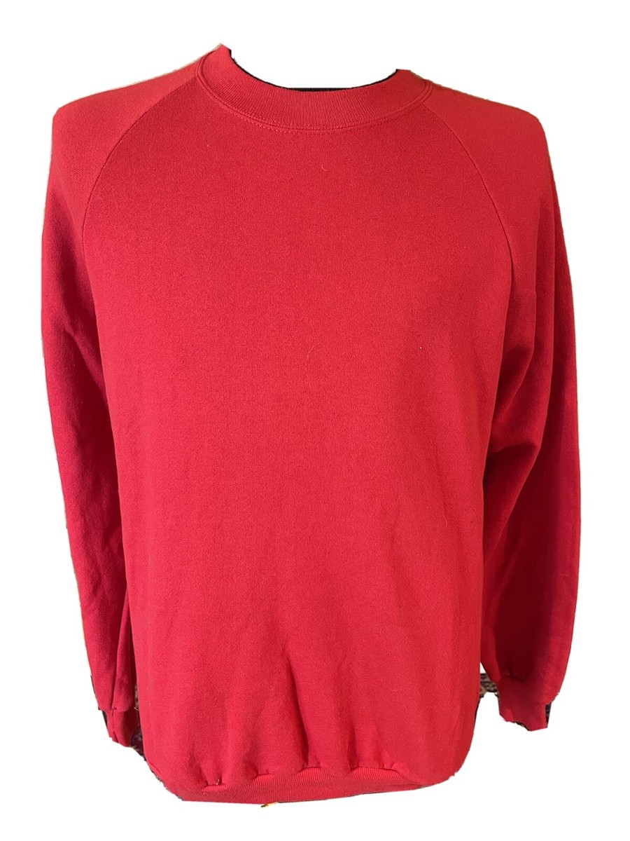 80's/90's Vintage Jerzees Blank USA Made Red Sweatshirt Size