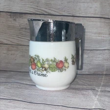 Vintage Corning Ware Gemco Spice of Life Creamer Pitcher Pot A Creme USA