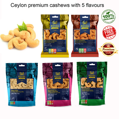 Ceylon Handpicked Fresh Premium Royal Roasted Cashew Nuts Tastes Spicy Salted