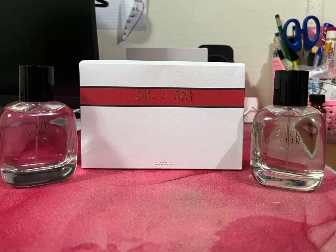 Zara Red Vanilla Black Amber Duo Set Perfume X 90ml Spray