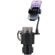 2 In 1 Car Cup Phone Holder With 360  Rotation, Adjustable Base For Most Phones