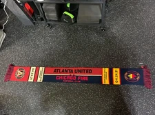 Atlanta United Scarf Chicago Fire Split Home Opener 2021  Ruffneck  Scarf NWT