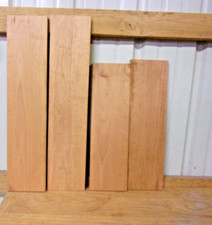 4 PC CHERRY BOARDS WOOD LUMBER KILN DRIED 11/16" THICK LOT 1082V CLEAR
