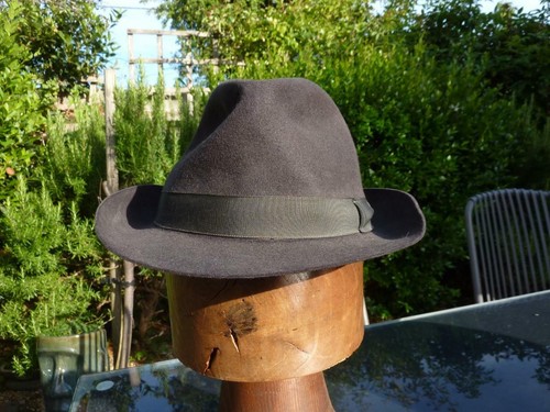 The Delta' Brown Felt Trilby Hat Size 