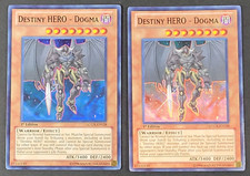 Yugioh TCG - 2x Destiny Hero Dogma - LCGX-EN128 - LP - 1st Ed - Super Rare, 2011