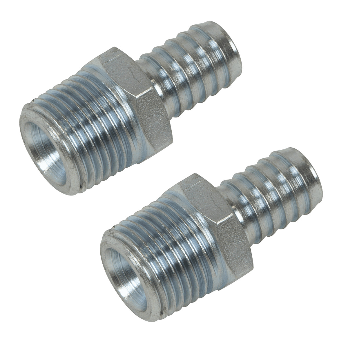 Sealey AC99 PCL Screwed Tailpiece Male 1/2""BSPT - 1/2"" Hose - Pack of 2