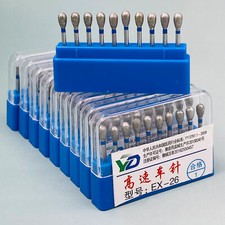 10-200 Dental Diamond Burs Burr Drill FG 1.6mm EX-26 for High Speed Handpiece