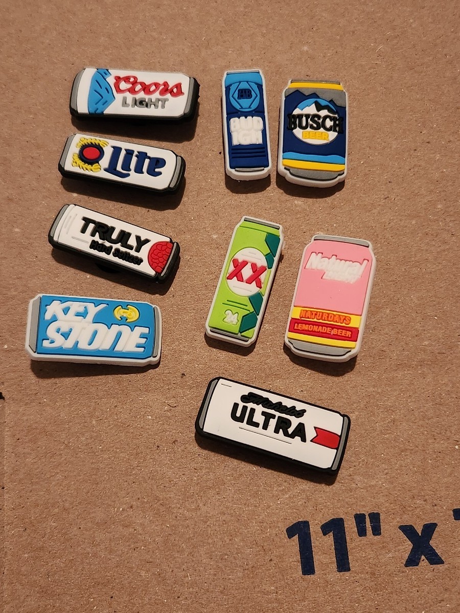 9) Jibbitz Crocs Shoe charms Drink Beer Coors Busch Bud Light
