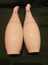 International Silver Company Ceramic OIL & VINEGAR CRUETS Carafes 