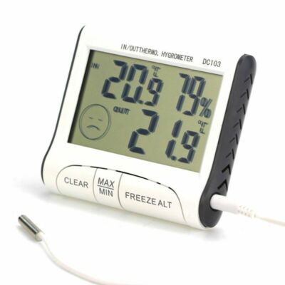 Digitales Temperatur Feuchtigkeitsmessgerät Sensor Thermometer Messgerät LCD Hygrometer Raum
