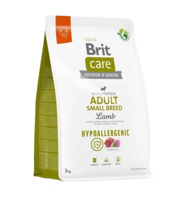 3 kg BRIT CARE Hypoallergenic mit Lamm und Reis Adult Small Breed