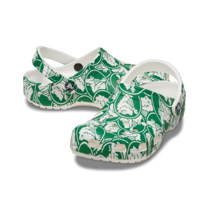 CROCS Green and Cream Graphic Slip-On Clogs Crocs Unisex LiteRide 204592 Cream Tan Slip On Comfort Clog  main image 3