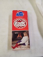 VTG KEDS THE SLIPPER SOCK Traction Sole Slipper Socks Ladies Color RED NOS USA