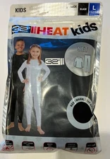 NEW 32 Degrees Heat Size Lrg 12/14 Kids Long Sleeve T Shirt + Leggings Set Black