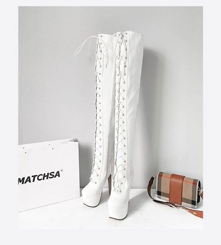 thigh high platform heels