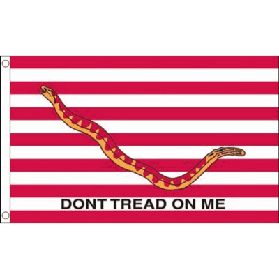 US FIRST NAVY DON'T TREAD ON ME FLAG 3' x 5' - TWO COLORS FLAGS 90 x 150 cm - BA