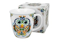 Duo Etno Becher 650 Ml Owl New Bone China Porzellan