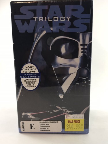 1995 Star Wars Trilogy VHS 3 Tape Box Set THX Digitally Mastered NOS NEW Sealed - Picture 3 of 12