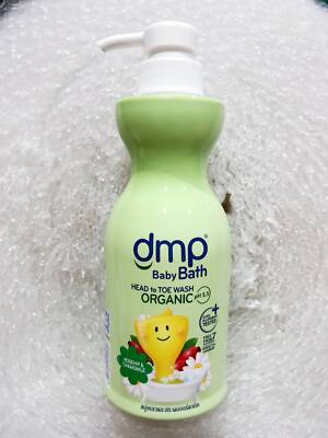 dmp Baby Bath Head to Toe Wash Organic Rosehip And Chamomile pH5.5 480ml.