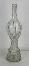 🔥 Vintage Dragon Claw Holding Egg Glass Soap Bottle Decanter 19th Century 14.5"