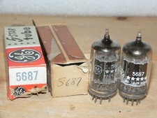 2 NIB GE 5687 Tubes USA 5 STAR