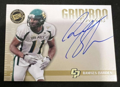 RAMSES BARDEN 2009 Press Pass SE Gridiron Graphs Rookie Card RC AUTO #GG-RB