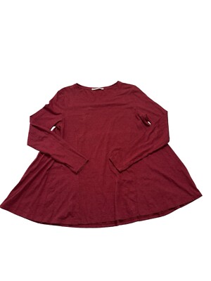 Peruvian Connection Women M/L Top Pima Cotton Knit Tunic Blouse Fit & Flare
