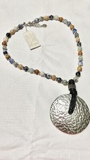 Dune & Willow Silver Tone Genuine Stone Hamme...
