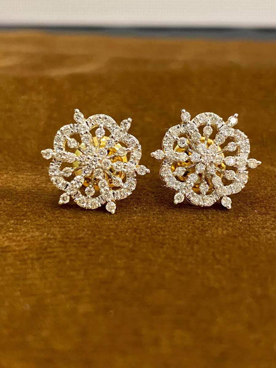 Stone earrings designs shop in gold