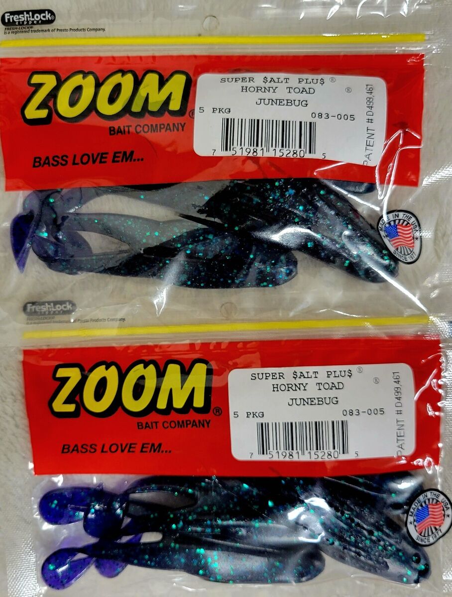 Zoom Horny Toad 5 Baits Per Pack 2 Packs CHOOSE COLOR! FREE SHIPPING!