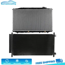 Automatic trans Radiator And A/C Condenser For 2008 09-2012 Honda Accord 2.4L l4