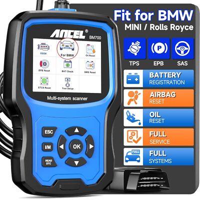 Ancel BM700 For BMW Full System OBD2 Diagnostic Scanner ABS SRS EPB TPMS CBS OIL