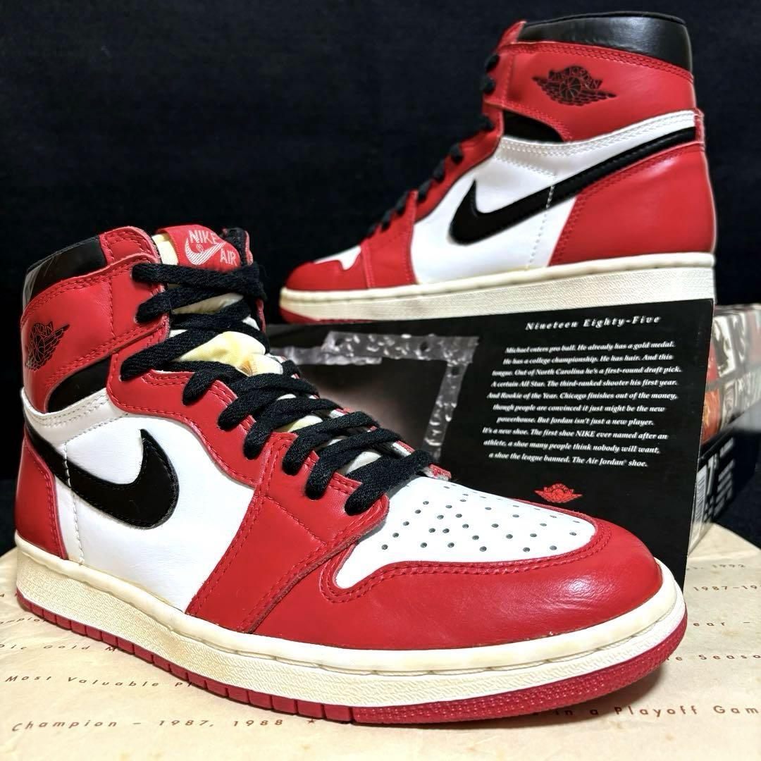靴 1994 NIKE AIR JORDAN 1 CHICAGO US8.5 NIKE AIR JORDAN 1 CHICAGO US8.5 Made in China 1994 Vintage