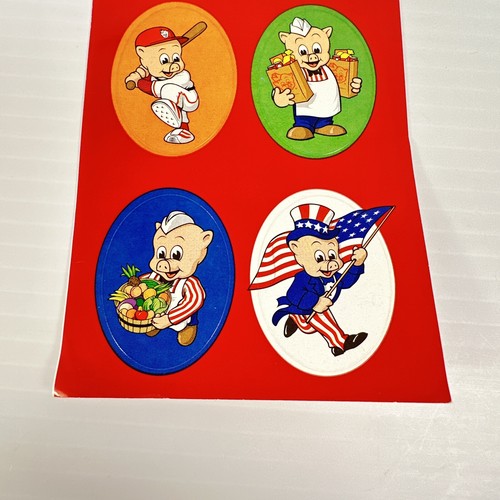 Piggly Wiggly Advertising Sticker Sheets Lot of 6 Red Background - Picture 3 of 6