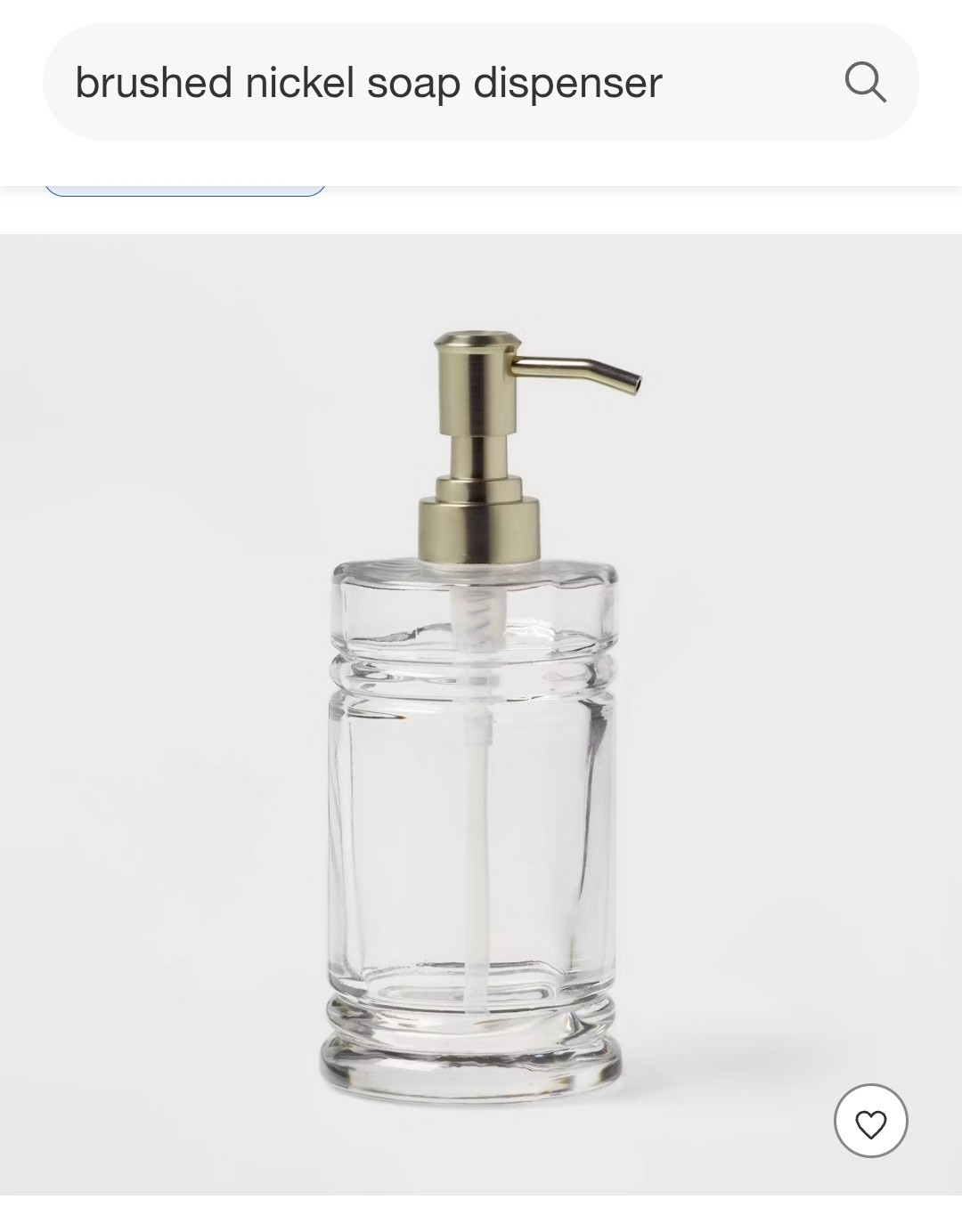glass soap dispensers brushed nickel
