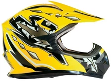 Small Youth Yellow Motocross Helmet DOT ATV UTV OffRoad Riding FACTORY SECOND