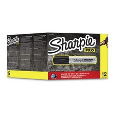 Sharpie Pro Magnum Permanent Markers Chisel Tip Black 12 Count Black Box of 12 M