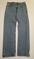 Vintage Levis 505 Jeans Mens 32x30 Light Wash Straight Leg Y2K 2001