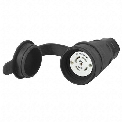 HUBBELL HBL29W81BK WT LckCon,Strt;30 A;Black,Elstmr,L21-30R 39AX16