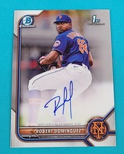 2022 Bowman Chrome Prospect Autograph #CPA-RD Robert Dominguez Baseball Card N4