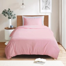 Pink double duvet cover bedding set, including 1 duvet cover and 1 pillowcase