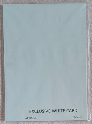 225 g/m² glatte weiße Karte A4 25 Blatt Basteln Kartenbasteln Kunst
