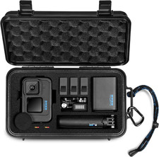 Travel Waterproof Hard Case for Gopro Hero 13/12 / 11/10 / 9, Mission 1 Pro, Her