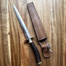 Jonathan Crookes Sheffield England - WW2 Style dagger - Stag Handle - RARE