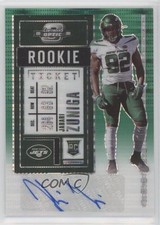 2020 Panini Contenders Optic Green Pulsar Prizm 9/27 Jabari Zuniga Auto 11pj