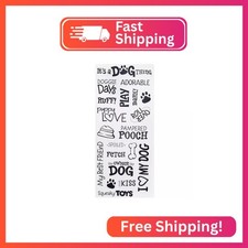 Stickabilities Bow Wow Dog Sayings Stickers - Black/White - for Scrapbooks, Card